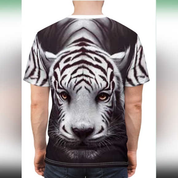 White Tiger Unisex Cut & Sew Tee - Picture 3 of 6